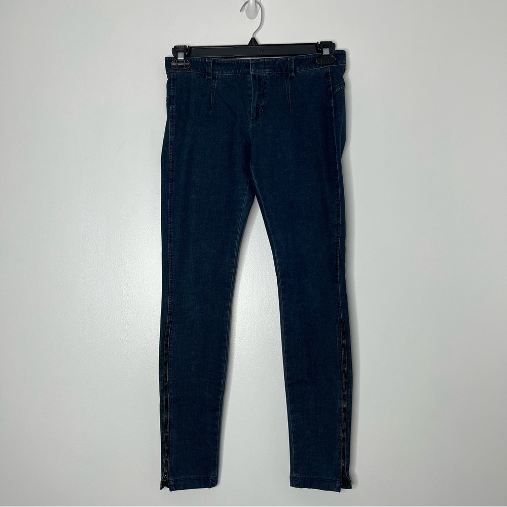 VINCE‎ Blue Stretch Denim Ankle Zip Pants Sz 4